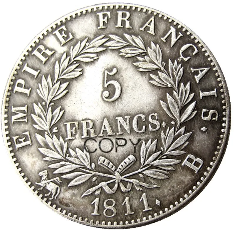 Франция 5 франков 1811 12 шт различных Mintmark посеребренные копии монет - купить по