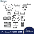 Черные стикеры из углеродного волокна для салона автомобиля, декоративные аксессуары для Lexus GS 2006 2007 2008 2009 2010 2011
