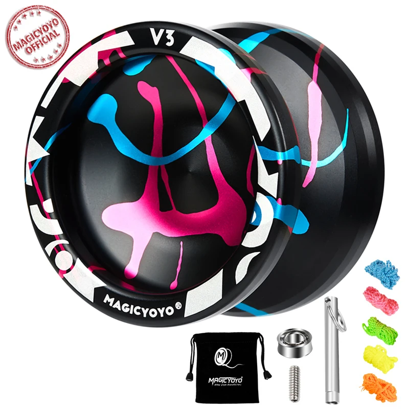 Magicyoyo v3 profissional yoyo metal responsivo yo yo para crianças substituição iniciante yoyo não sensível rolamento para brinquedos avançados