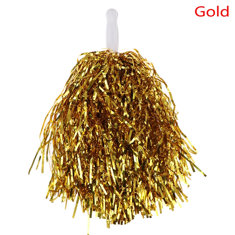 Gold 1 шт., цветочный мяч для футбола, баскетбола, матча, помпон для детей, подходит для занятий танцами, для соревнований Чирлидинг, помпоны - Цвет: Gold