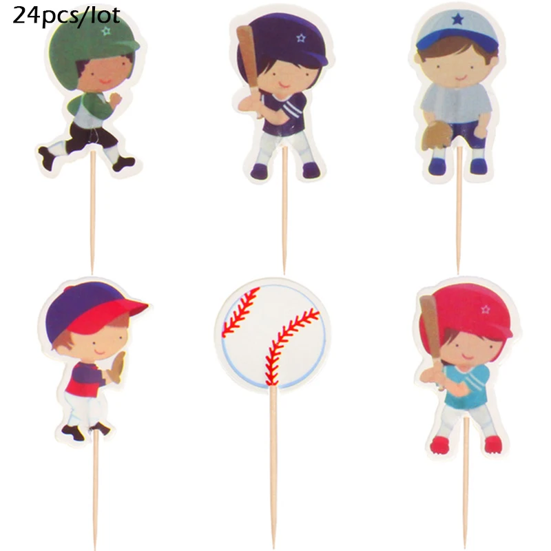 Мультфильм Футбол пончики животное автомобиль игра кекс топперы выбрать детей