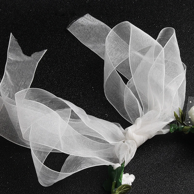 Головной убор Свадебная гирлянда сетчатая пена имитация цветок лента для волос