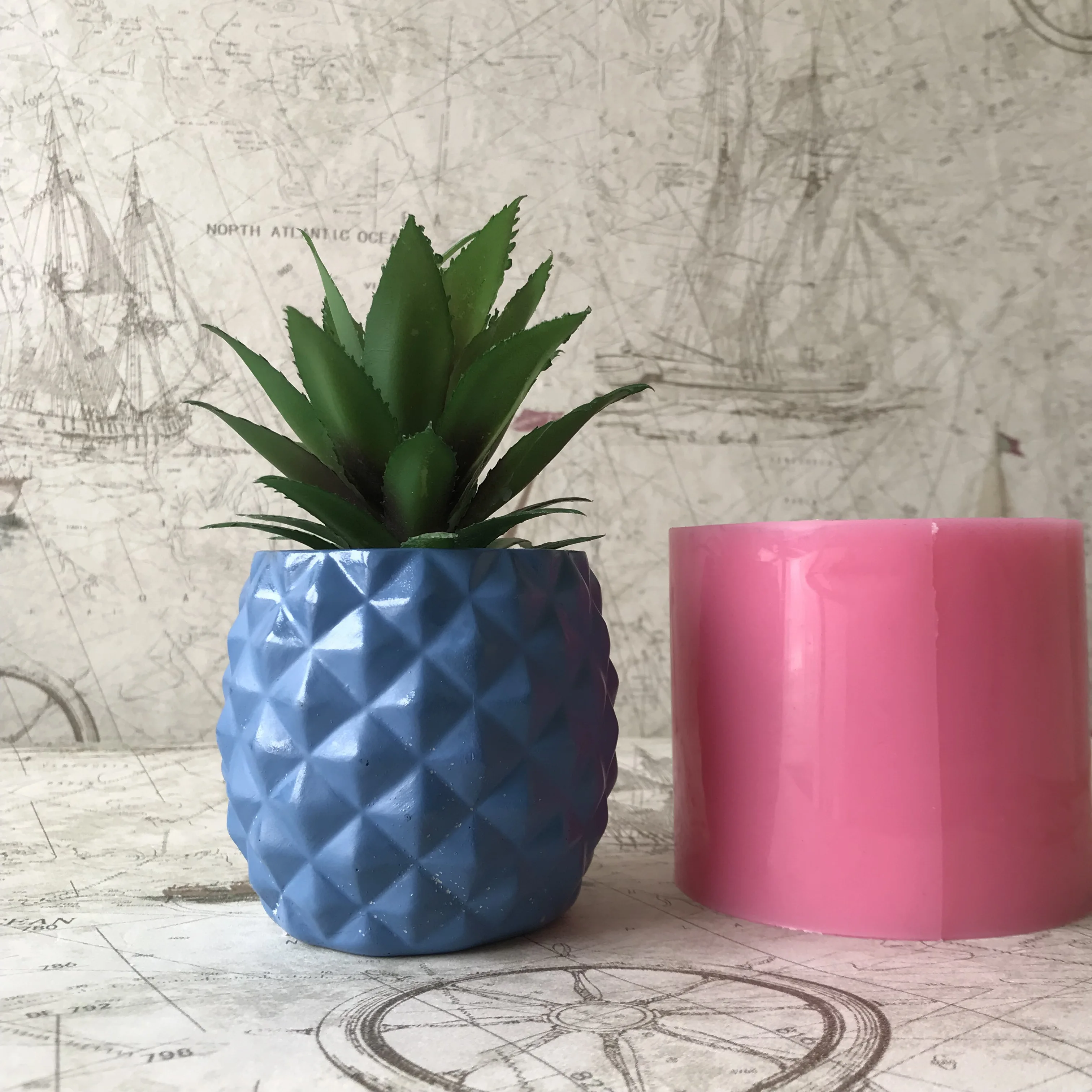 Фрукты 3D Ананас Форма для вазы большой бетон силиконовый пресс-формы цветочных