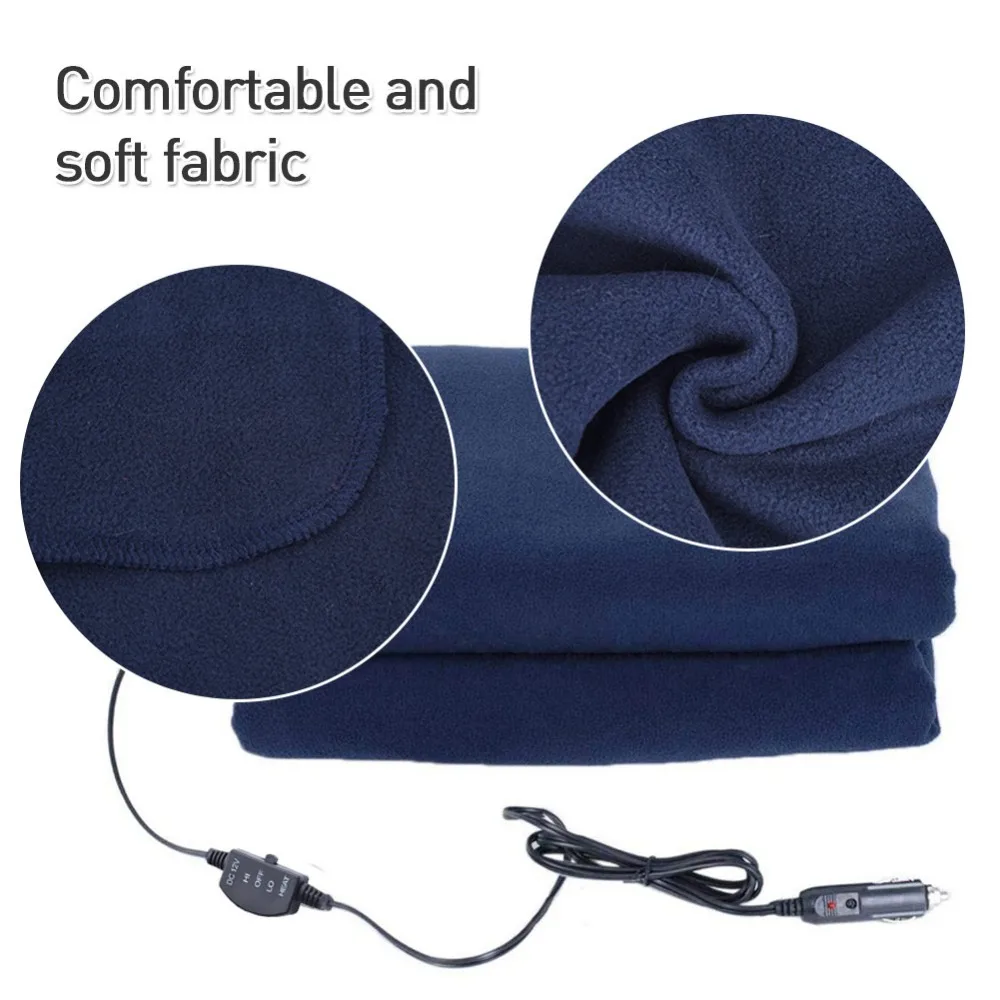 Car Supplies Winter Hot Grid Fleece 12V 45W Car Constant Temperature Heating Blanket Car Electric Blanket
