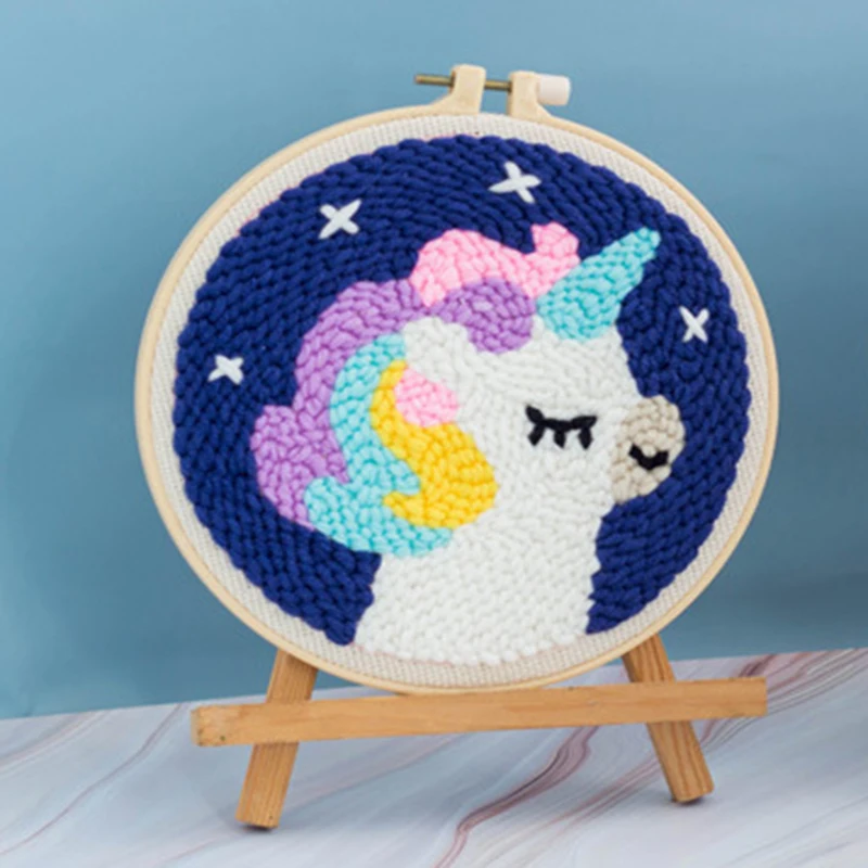 Набор для вышивания единорога с кольцом вышивки крестиком начинающих украшение