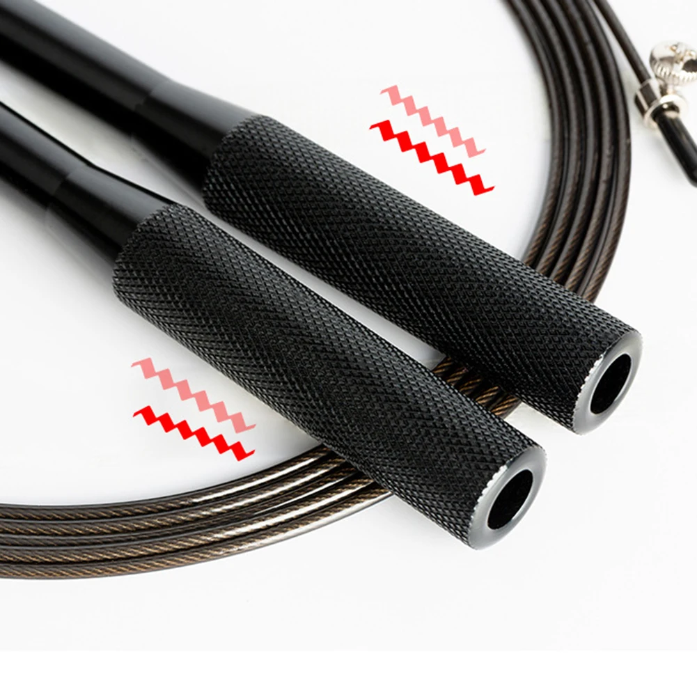 

Workout Training Cable Ball Bearing Anti-Slip Handle Skipping Wire Jump Rope