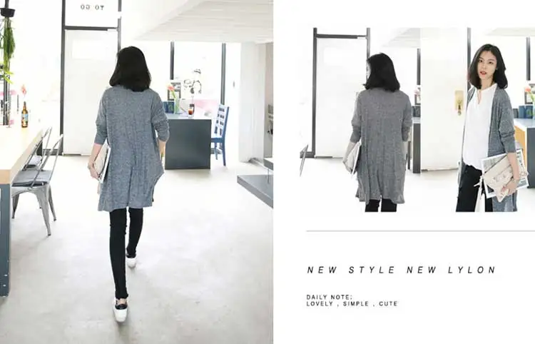 

2020 Korean Cardigan Women's Spring Wear Summer Mid-Length Loose Sweater Long Sleeve Thin Coat Top Sun Protection Clothing