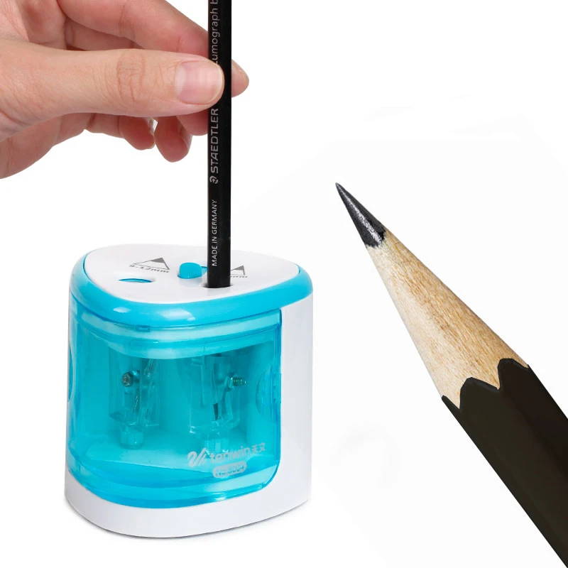 Электрическая точилка для карандашей автоматическая с двумя отверстиями