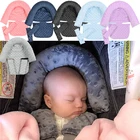 Подушка для поддержки головы и шеи для детской коляски, мягкая подушка для сна в автомобиле с подходящим ремнем безопасности для новорожденных