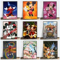 disney catoon mickey mouse posters animation mickey minnie love life canvas painting print wall picture kids rome decor cuadros