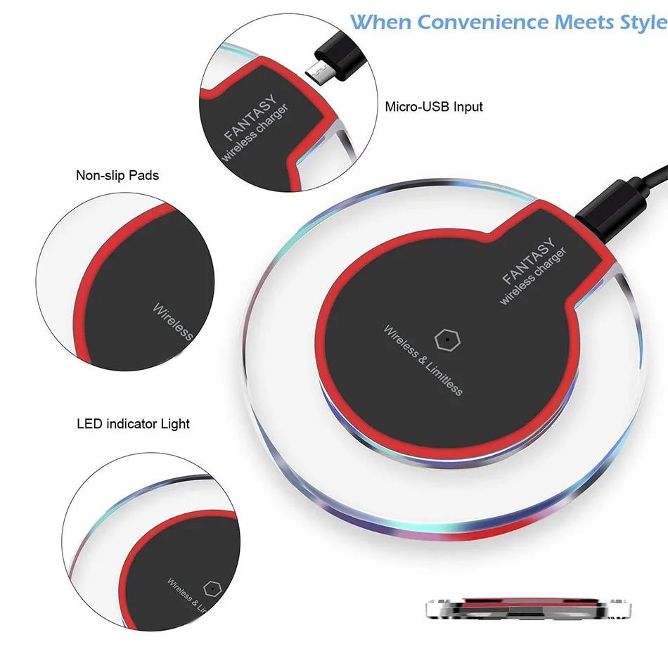 qi wireless charger universal for samsung s7 s8 xiaomi mix2s huawei fashion charging stand for iphone xs max xr wireless charger free global shipping