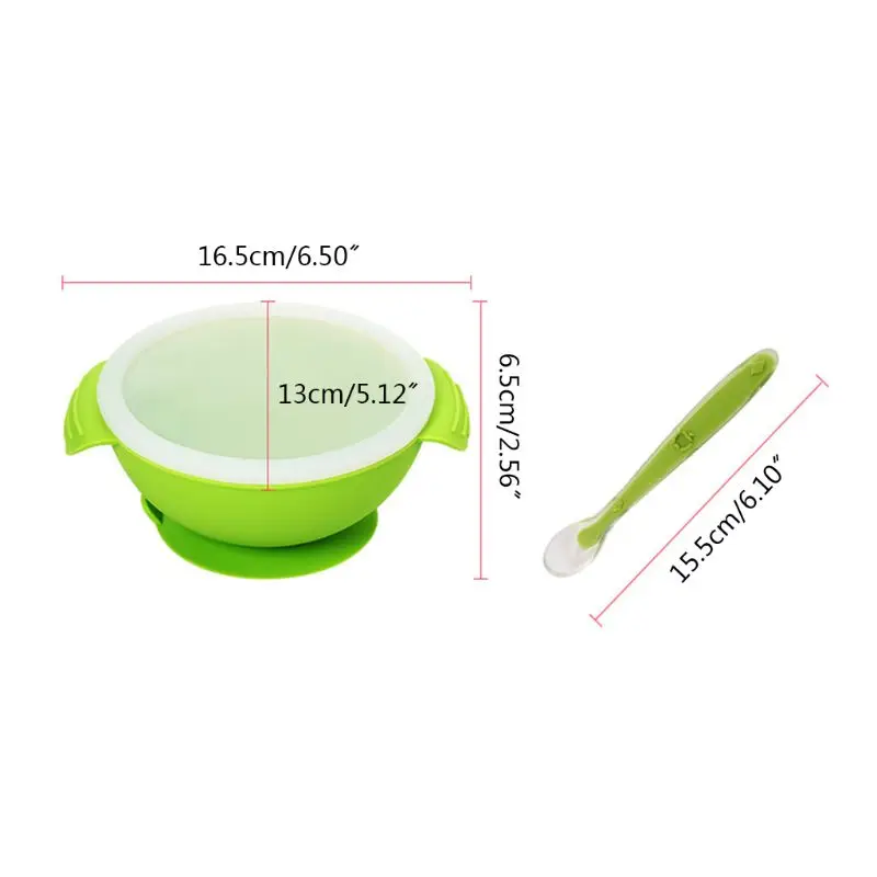 Набор детских силиконовых чаш с мощной присоской нескользящая столовая тарелка