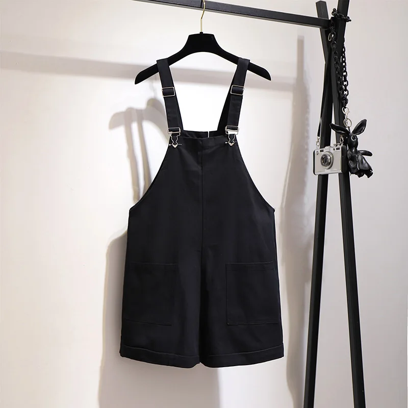 

Женский джинсовый комбинезон с карманами, Свободный Повседневный комбинезон с шортами, большие размеры, лето 2021