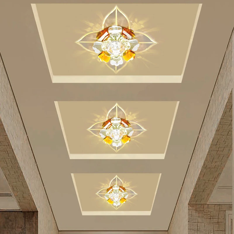 6 Вт Хрустальная акриловая Светодиодная лампа для прохода входные потолочные