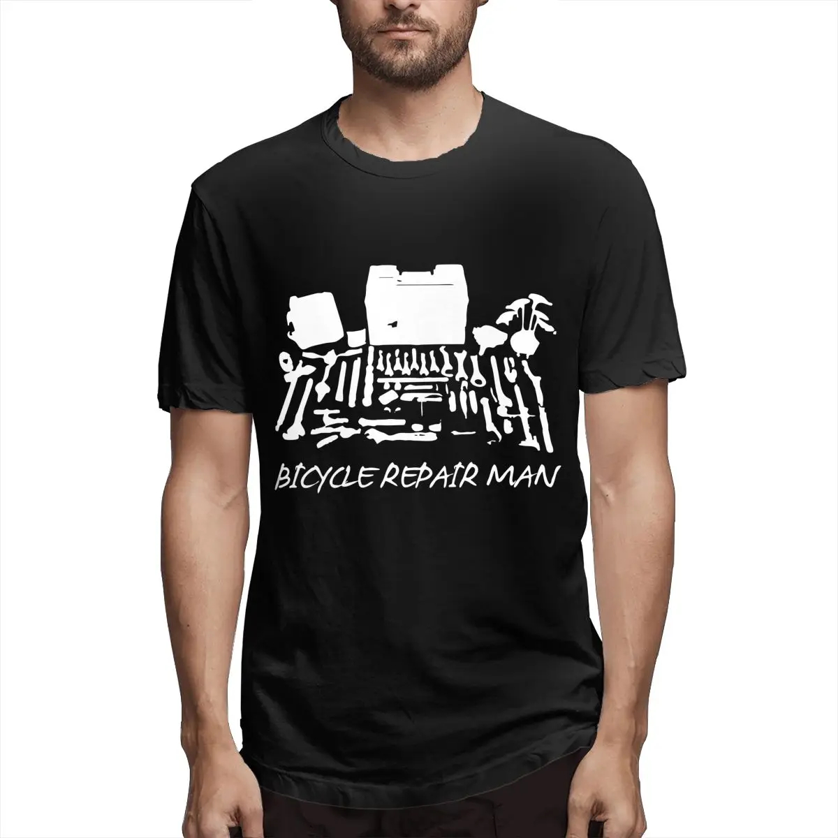 

Bicycle Repair Man Men's Hipster Tee Shirt Short Sleeve Crew Neck T-Shirt Cotton Summer Clothes