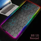 Большой коврик для мыши с шестигранной текстурой, RGB, размер Xxl, игровой коврик для мыши со светодиодной подсветкой, игровой коврик для мыши, большой коврик для клавиатуры, Настольный коврик с подсветкой