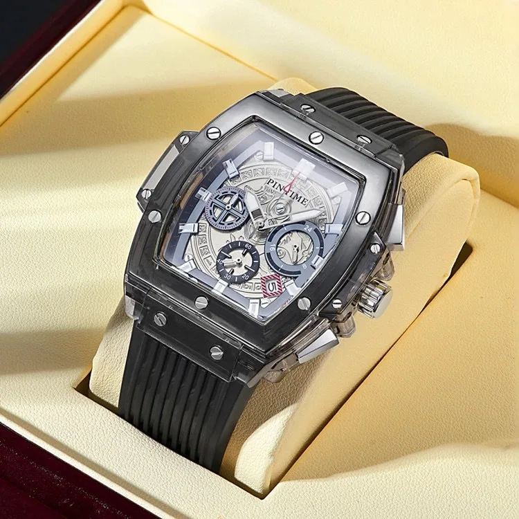 

Часы-Хронограф Мужские кварцевые, брендовые Роскошные Дизайнерские водонепроницаемые спортивные