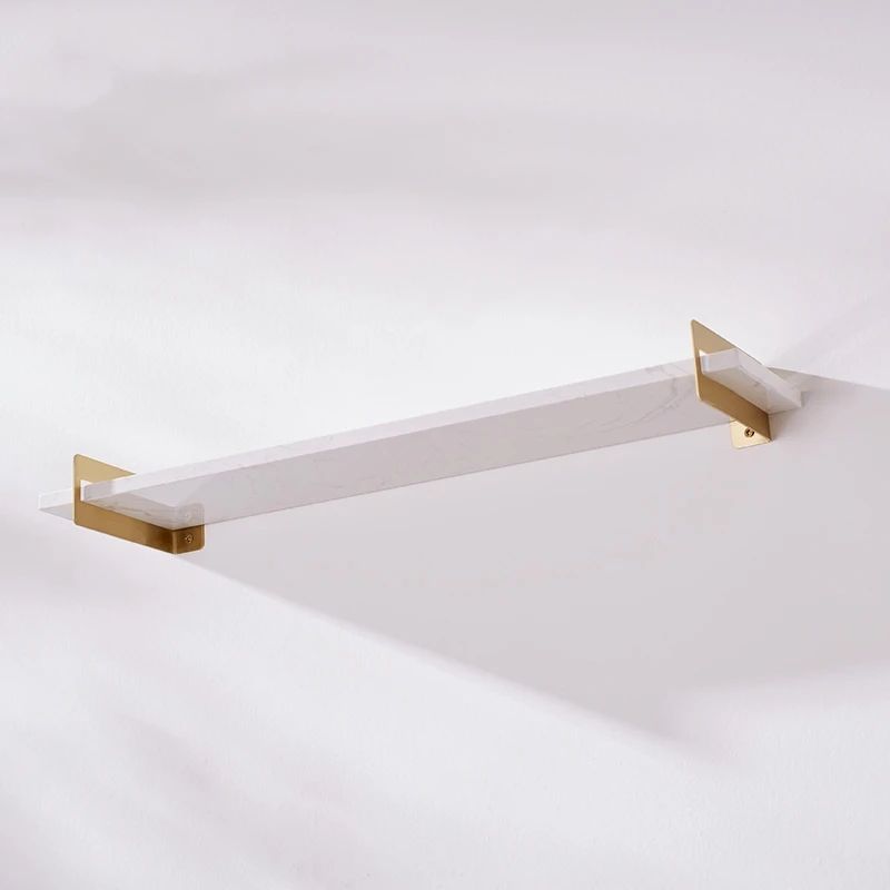 Латунная мраморная настенная полка рама для хранения раковины роскошная