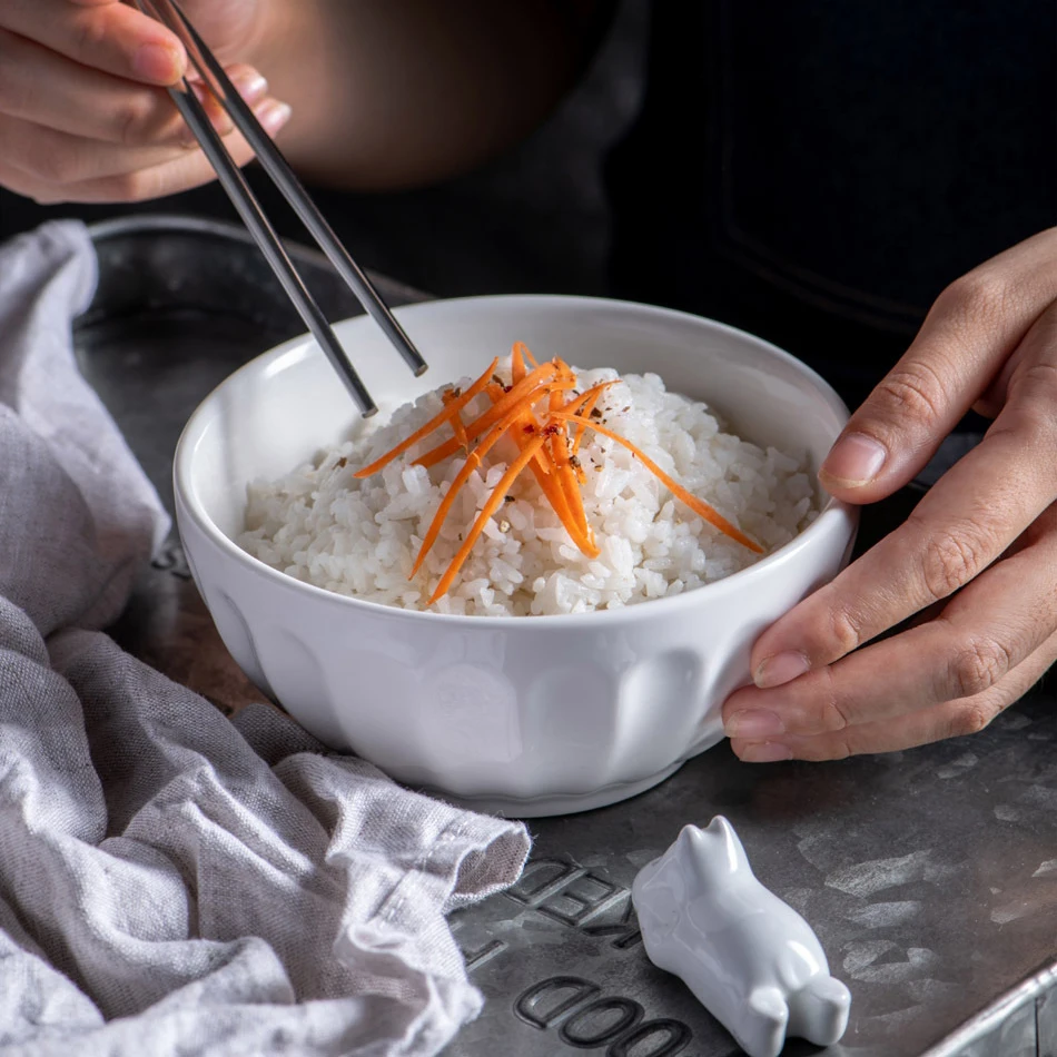 Корейский белый фарфор домашний салат для отеля лапша суп столовая посуда