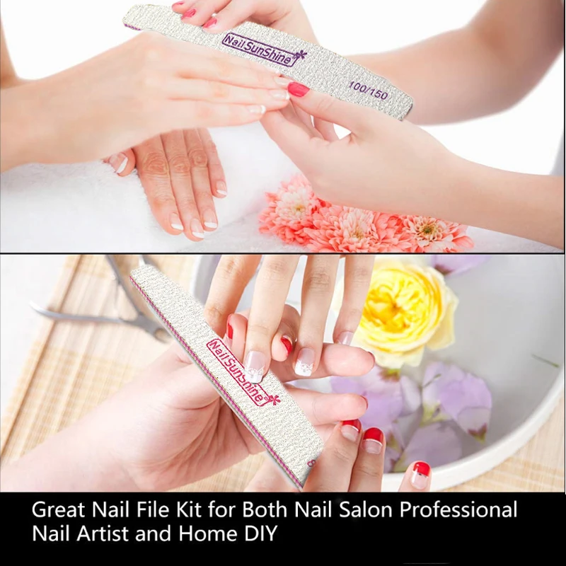 

50 gray nail files 80/100/150/180/240/320 UV gel polished manicure tool Washable double-sided sanding buffer block nail file