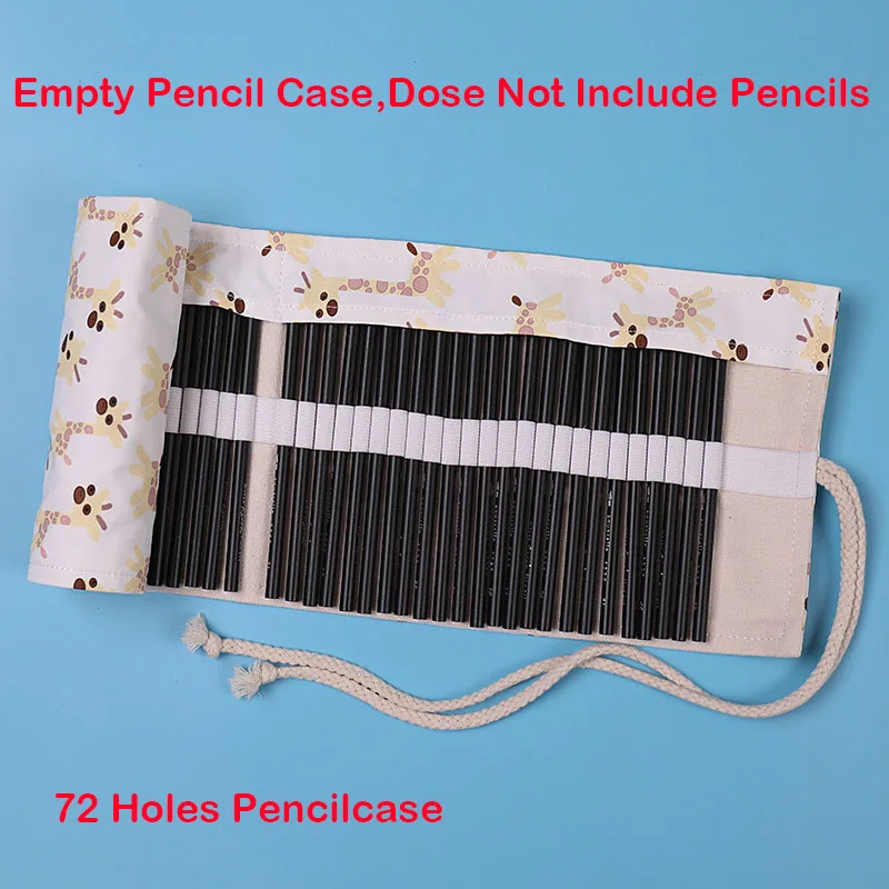 72 Holes Pencil Case Cute Roll Pencil Case 36/48/72 Holes Penal Large Unicorn Flamingo Pencilcase for Boys Girls Pen Bag Stationery Kit Box Supplies - Цвет: 72 Holes Pencil Case