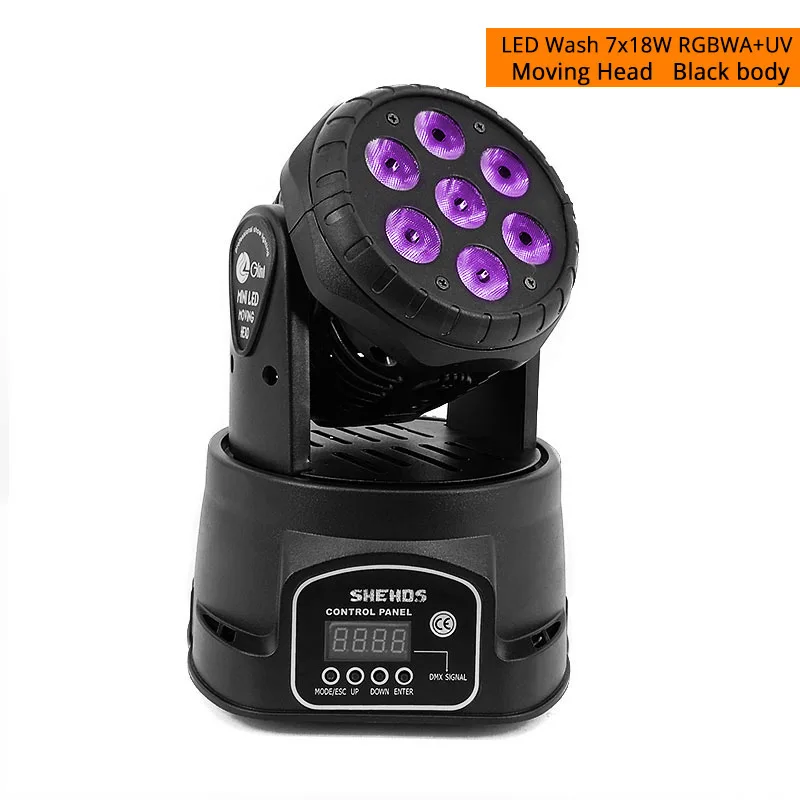 LED Wash 7x18W Одежда высшего качества Сенсорный экран 36x18 Вт RGBWA УФ 6in1 светодиодный зум перемещение головы мыть Светильник проектор идеально подходит для DJ диско вечерние и похода в ночной клуб - Цвет: LED Wash 7x18W