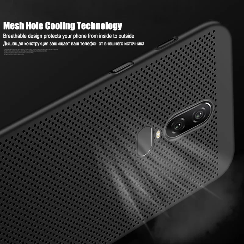 Heat Dissipation Breathable Case For Oneplus 7 Pro 6 6T Matte Hard PC Cover One Plus 5 5T Hollow Cool Ultra Thin |