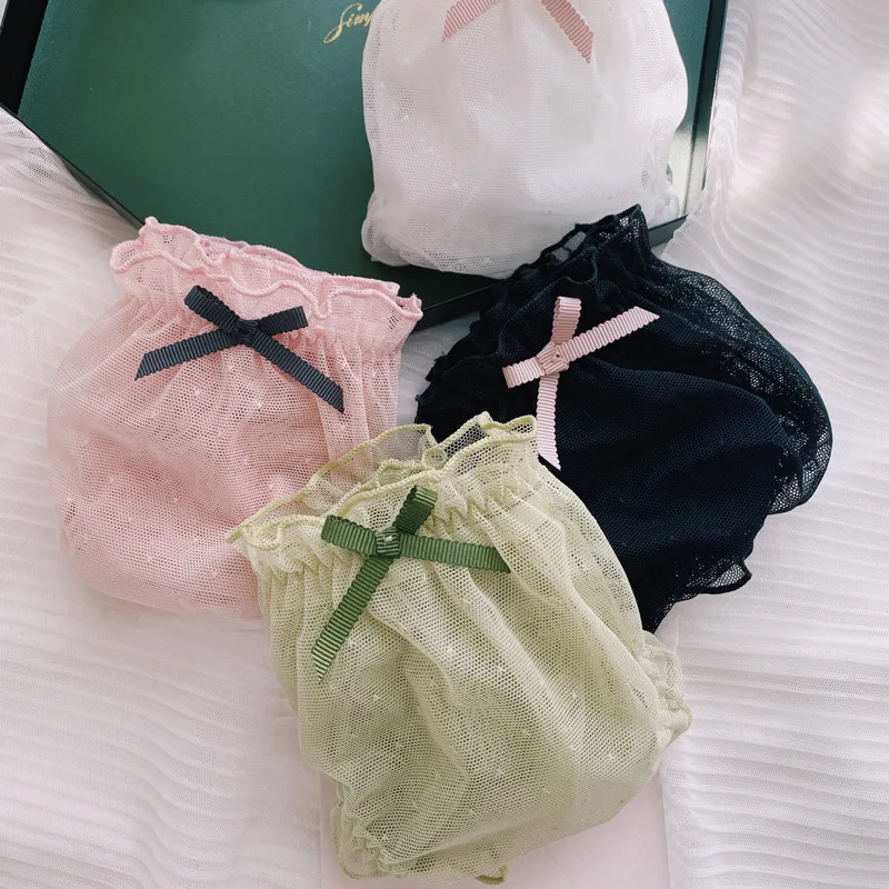 Женские кружевные трусики SP &amp CITY Бесшовные прозрачные трусики-стринги со