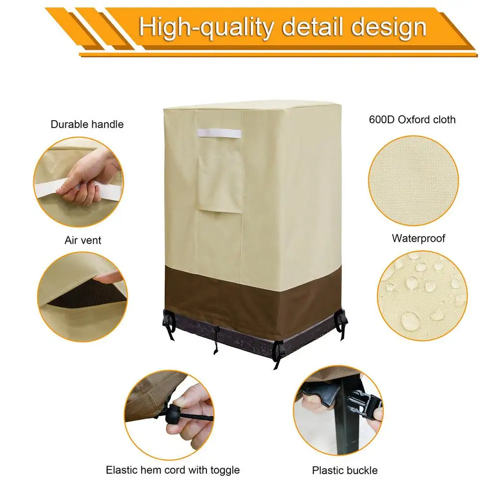 

2 Color Outdoor Patio Pyramid Flame Heater Heavy Duty Cover Garden Machine Cover Waterproof Dustproof Heater Cover 55x55x89cm