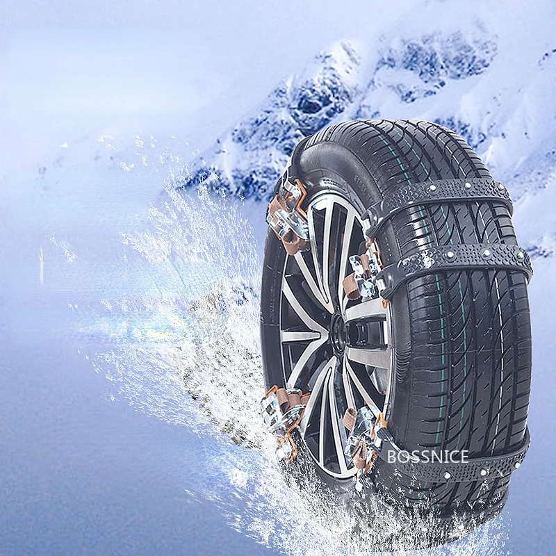 

1/2 шт. новая Снежная аварийная Снежная цепь для автомобильных шин утолщенная Снежная цепь износостойкая утолщенная резиновая противосколь...