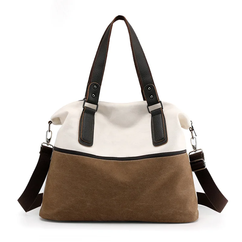 Простая новая холщовая женская сумка на одно плечо для багажа горизонтальный