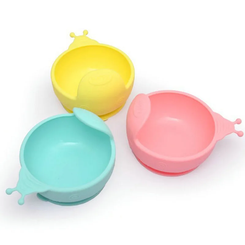 Детская силиконовая миска с присоской против капель пищевая добавка мультяшным