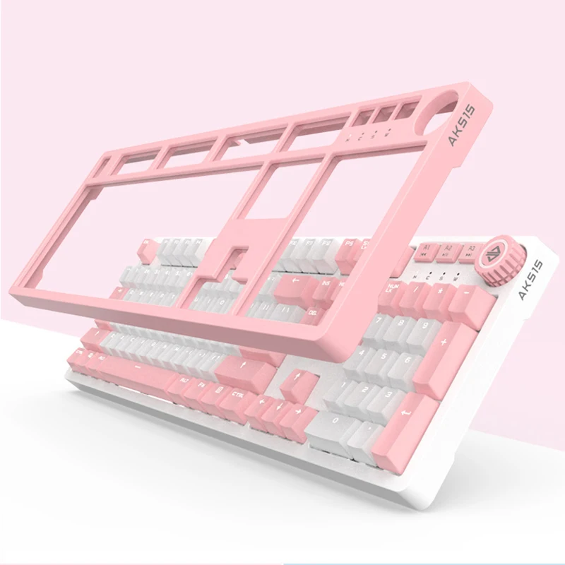 ajazz ak515 mechanical gaming keybaord usb wired blue switch gamer keyboard pbt printing keycaps for pclaptop free global shipping