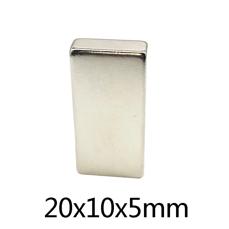 

1/2/3pcs 20x10x5 mm Powerful Quadrate Magnetic Permanent Magnet 20x10x5mm Super Powerful magnet Neodymium Magnets 20*10*5 mm
