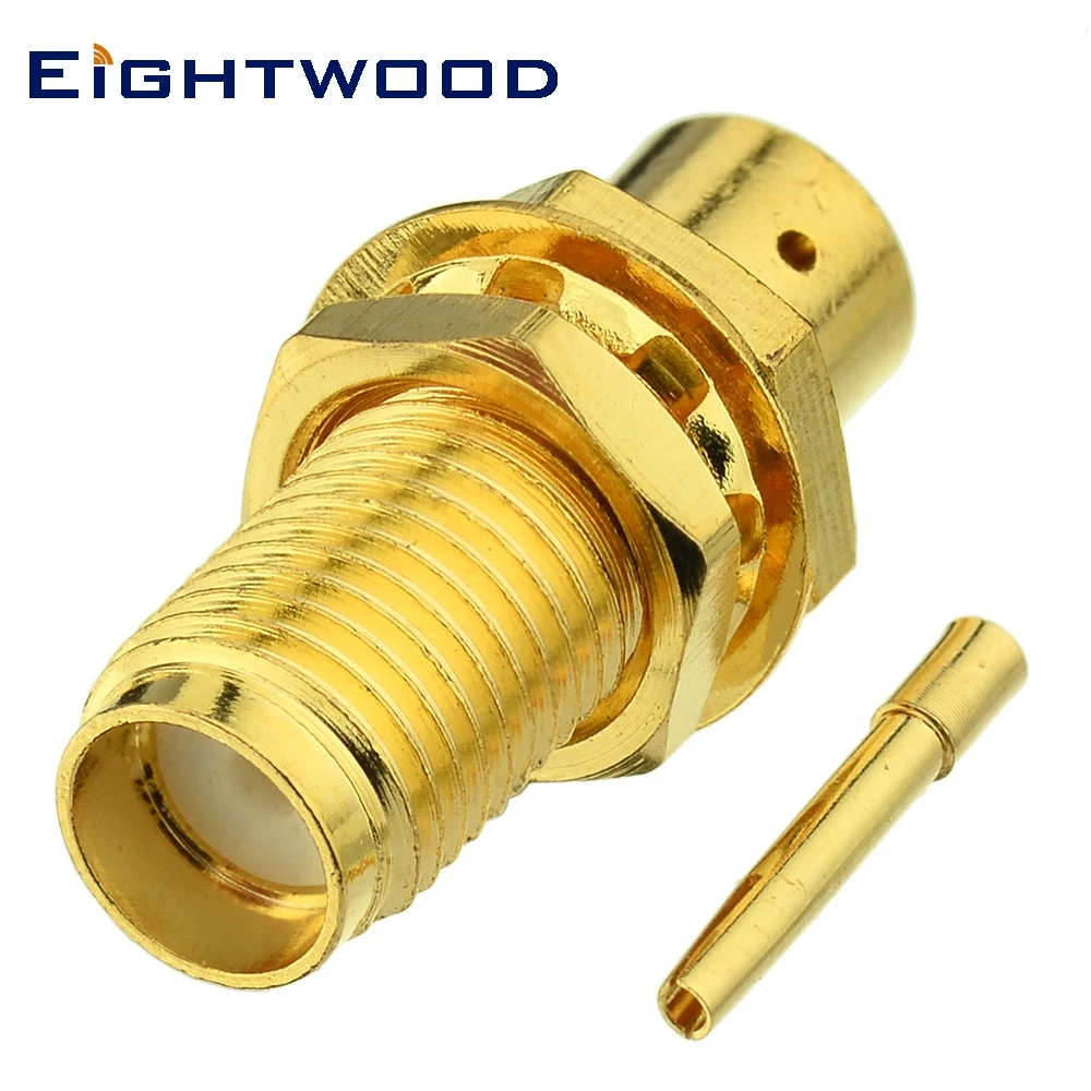 Eightwood 5 шт. SMA разъем мама перегородка RF коаксиальный адаптер припой Полужесткий 0