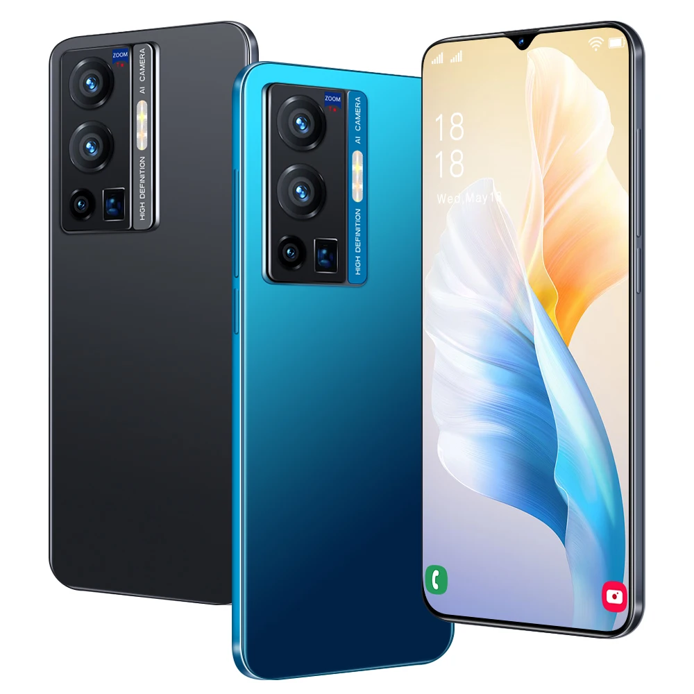 Новое поступление X70 pro + мобильный телефон Android 16 512G Deca Core HD выпадающий в воду