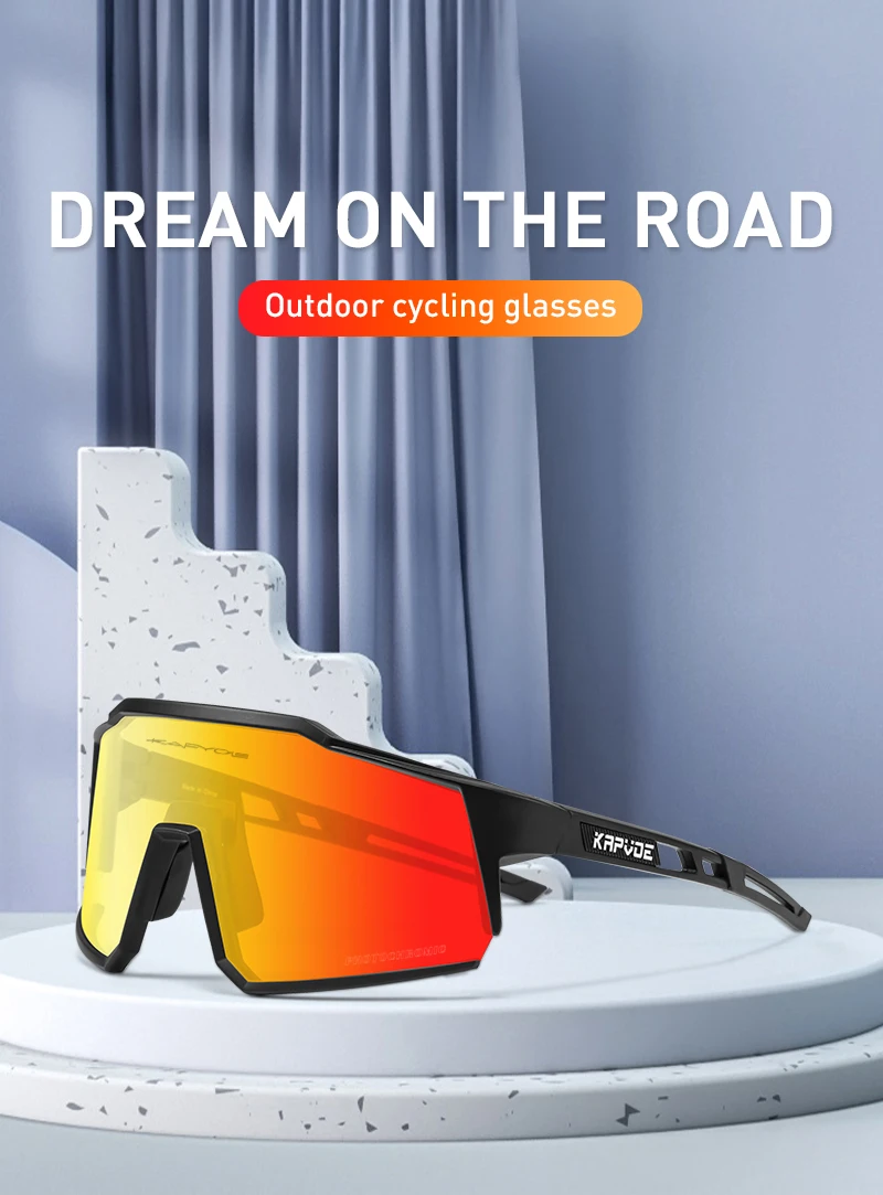kapvoe Cycling Sunglasses MTB Bicycle Bike Goggles Photochromic Sunglasses UV400 Polarized Women Man Cycling Glasses Eyewear