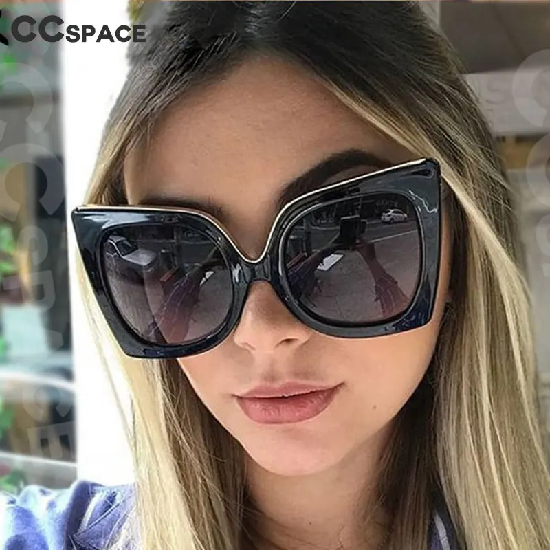 Большая оправа кошачий глаз солнцезащитные очки женские сексуальные оттенки
