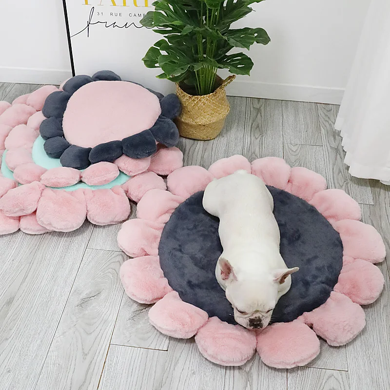 Домик для питомца Конура кровать собаки теплый мягкий цветок Водонепроницаемый