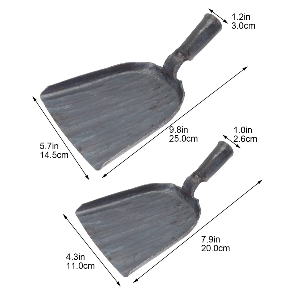 

2pcs Carbon Steel Shovels Home Shovels Kitchen Supplies BBQ Coal Spades