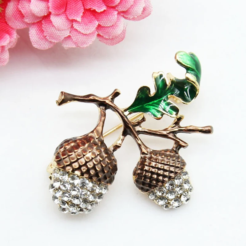 Стразы эмалевые броши в виде сосновой башни женское растение для свадьбы