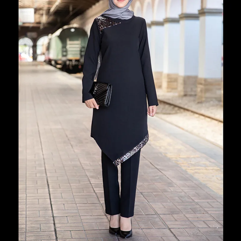 

Muslim Women's Suit New Dress Two-piece Suit Hui Nationality Banquet Dress Arab Dress Middle East Dress