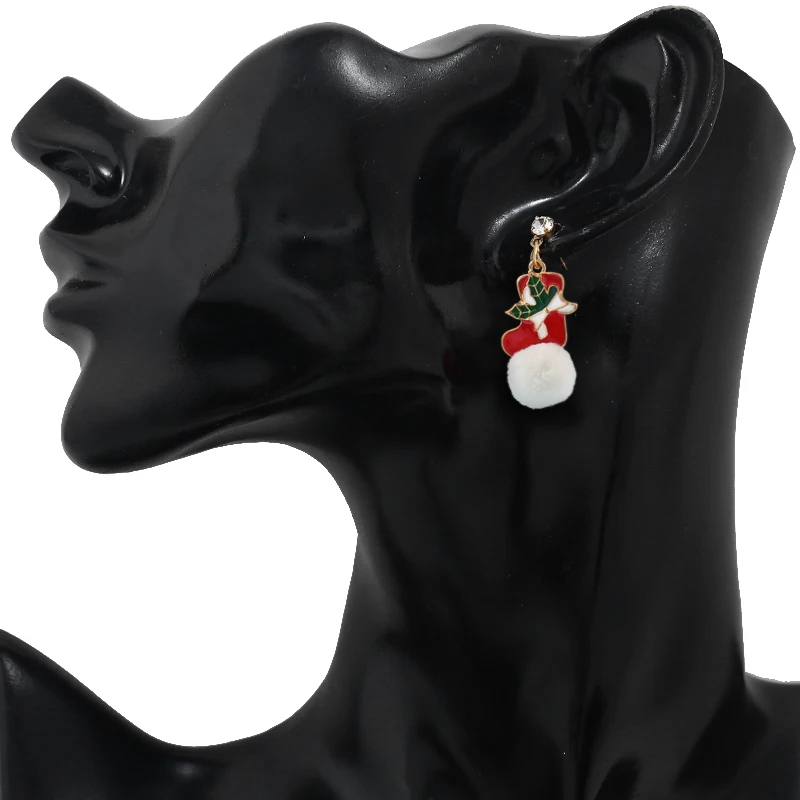 Новинка модные рождественские серьги GDHY в виде снежинок Санта-Клауса носков для