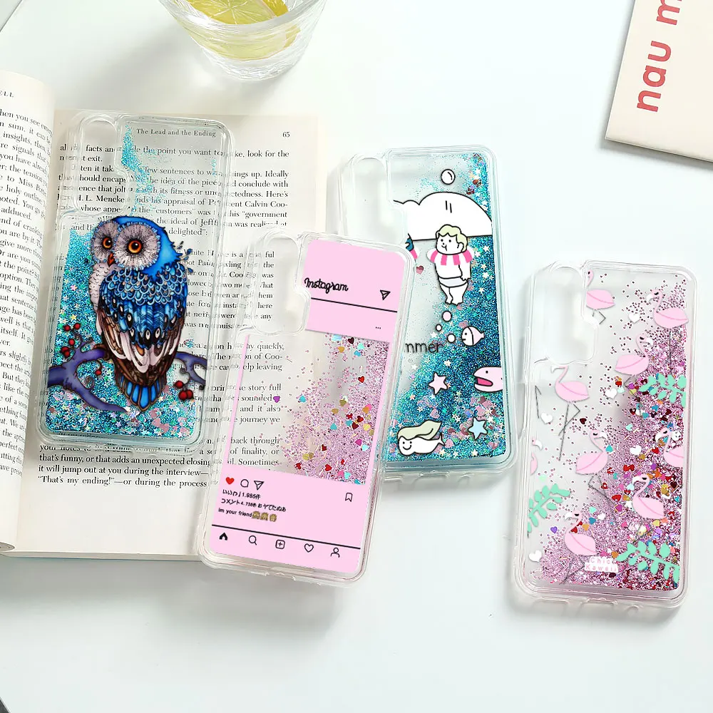 

Liquid Glitter Cases For Honor 10 Lite Huawei P40 Pro Funda Huawei P30 Pro P40 P20 Lite Honor 10i 8X Mate 20 Pro 10X 9 Lite 9A