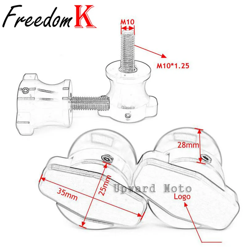 

For KAWASAKI NINJA ER-6F ER6F ER 6F 2006-2012 M10 Motorcycle CNC Swingarm Spools Slider Swingarm Stand 10MM