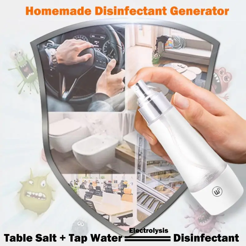 

USB 84 Disinfection Water Maker Electrolytic Generator Sodium Hypochlorite Disinfectant Liquid Making Machine Clean Air