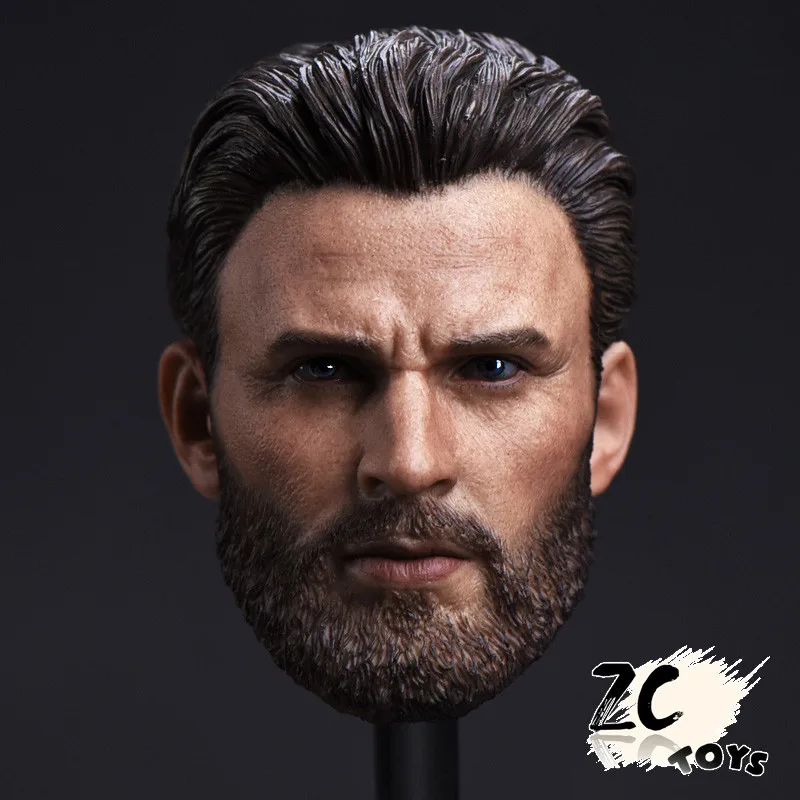ZCTOYS 1/6 T-05 капитан американская голова скульптурная борода версия Стива Роджерс головка резьба для 12 дюймов мужские DIY фигурки