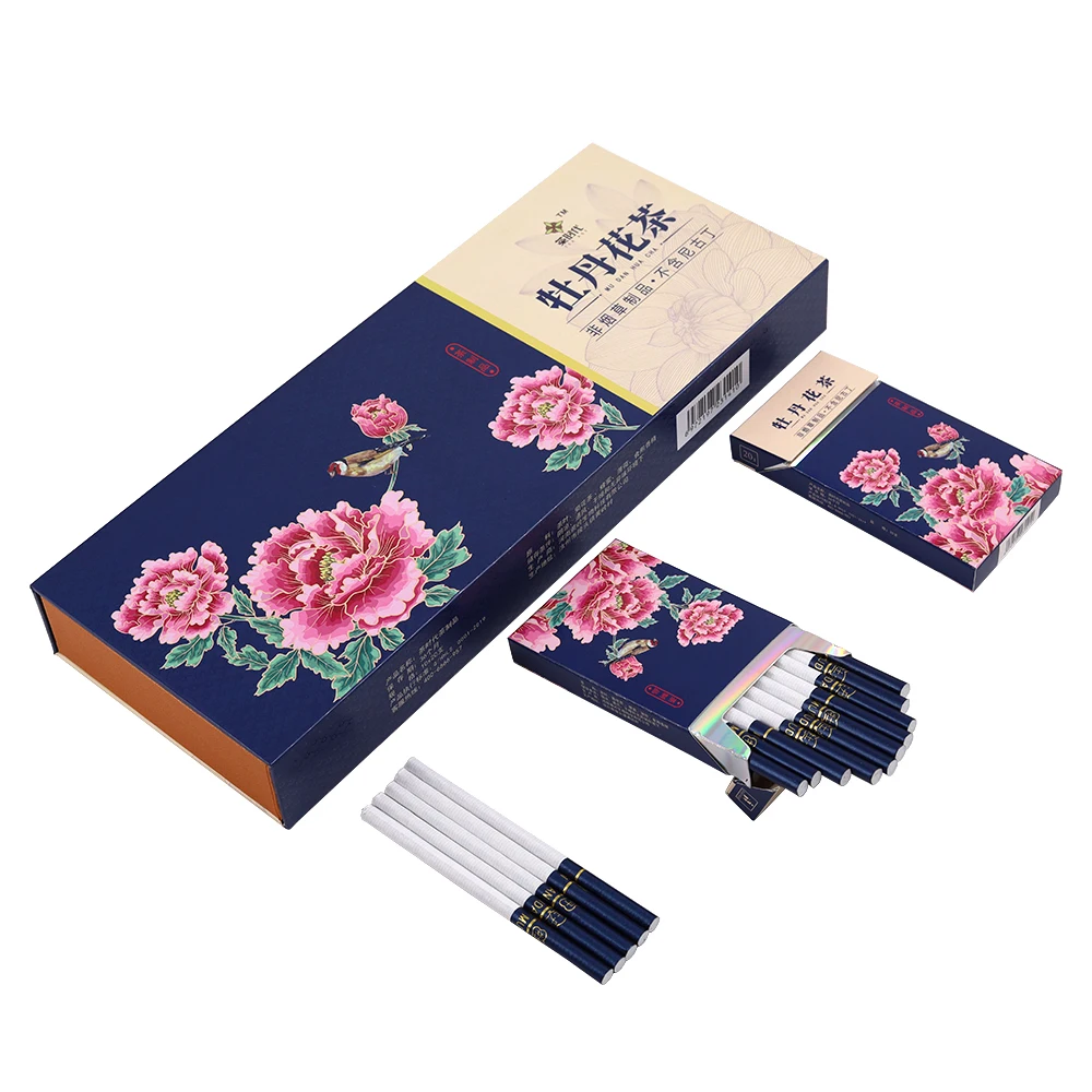 10 Packs Peony Flower with White Tea Smoke Cigarette Quit Artifact Aromatherapy Smoking and Drinking Tobacco | Дом и сад