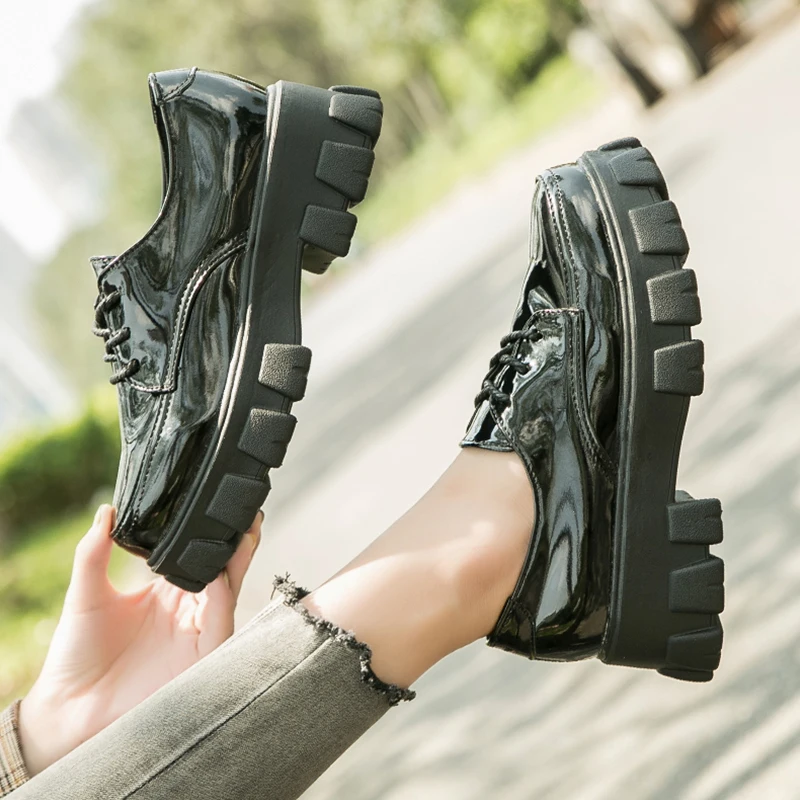 2019 г. Брендовые весенние женские туфли на платформе женская обувь из