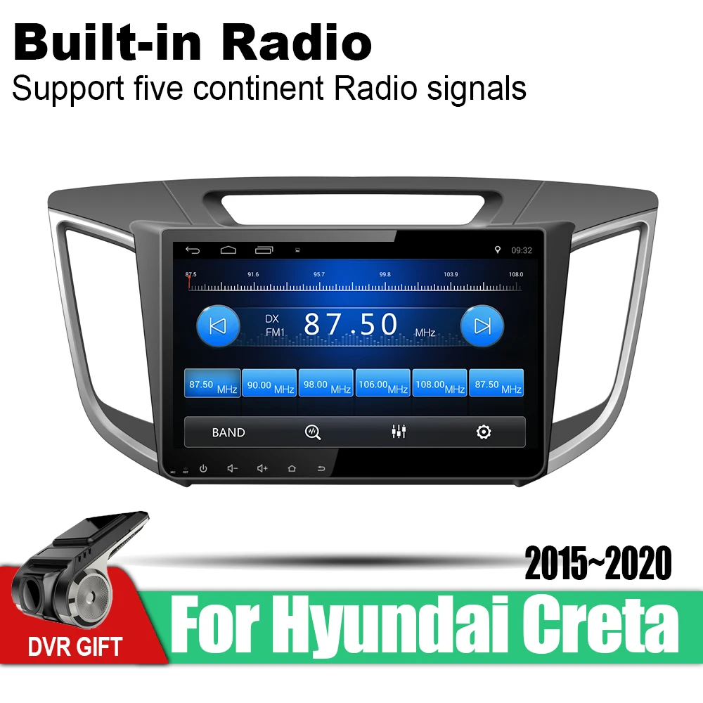 Автомобильный мультимедийный плеер ZaiXi Android с GPS для Hyundai Creta 2015 ~ 2020 автомобильная